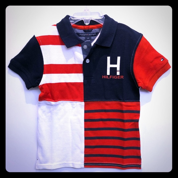 Tommy Hilfiger Short-Sleeve Tee NWT Boy/'s // Youth Girls T Shirt ColorBlock